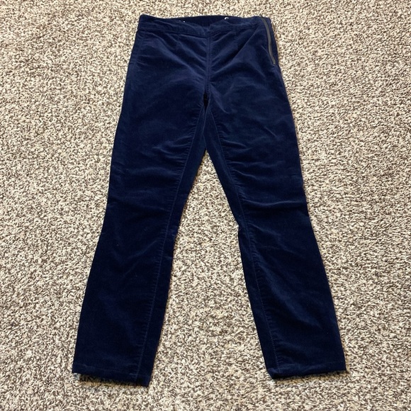 GAP Side Zip Blue Velvet Crop Leggings - Picture 6 of 6